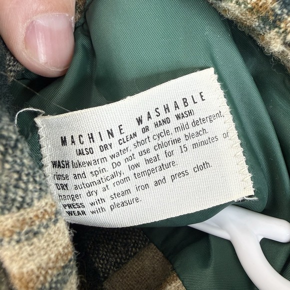 Vintage Pendleton Wool Board Flannel Plaid Loop Collar Flap Pockets Men's XL - Picture 5 of 14